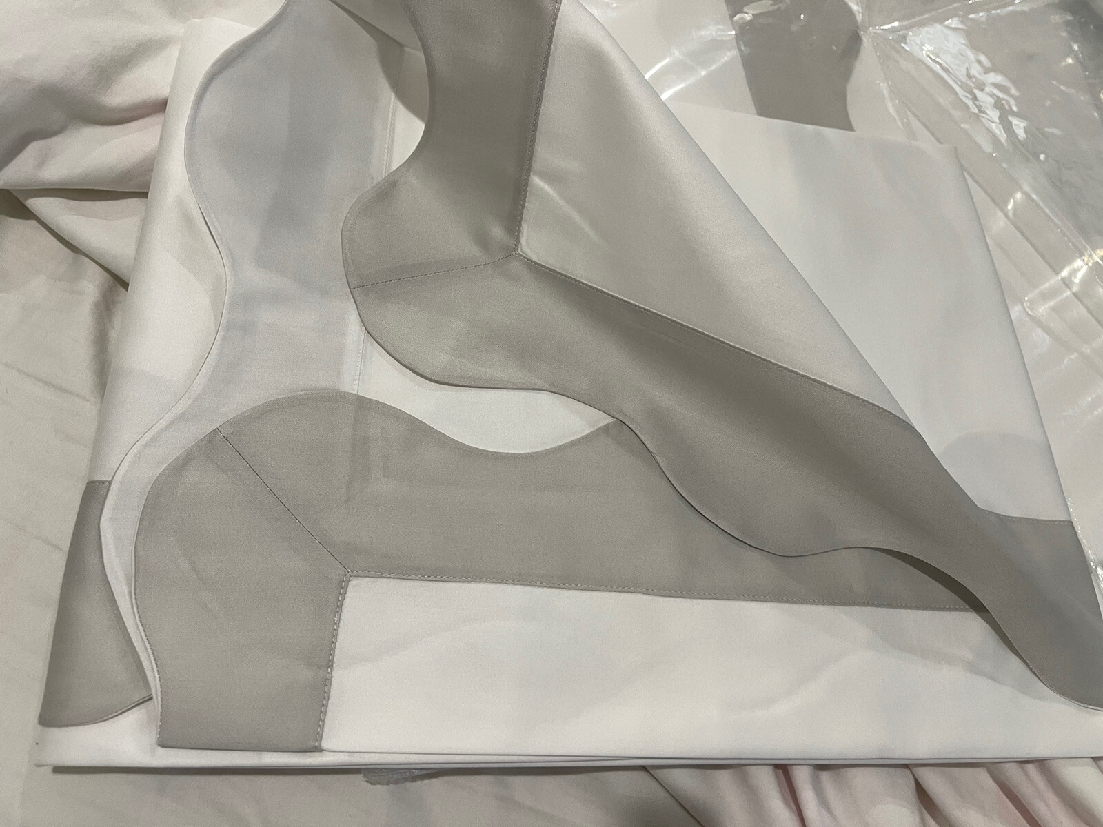 $215 Matouk Italy 615TC Giza-87 Cotton Sateen 1pc King Sham Carolina SILVER ONE
