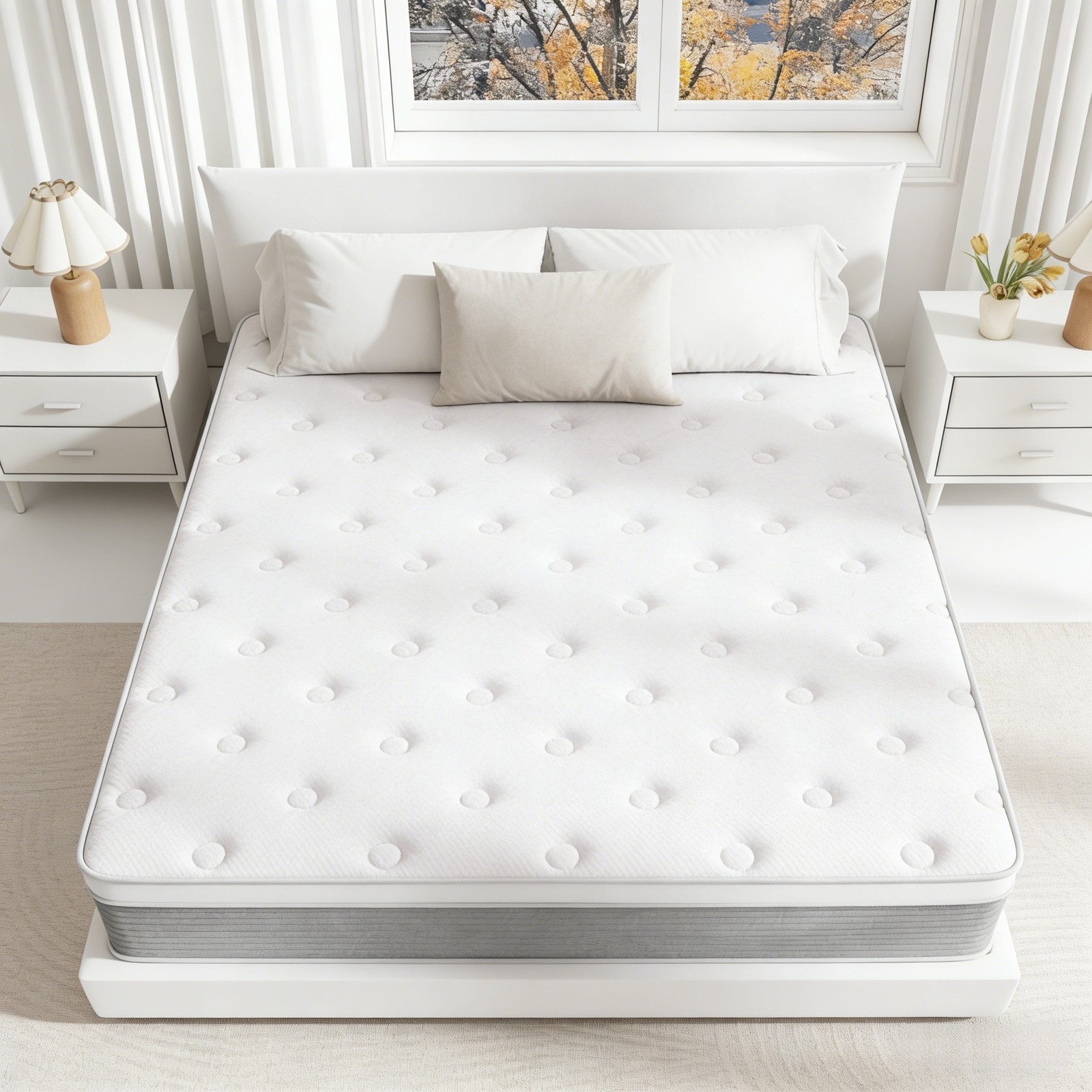 CertiPUR-US Hybrid Mattress Pocket Spring&Memory Foam Rolled Mattress in Box