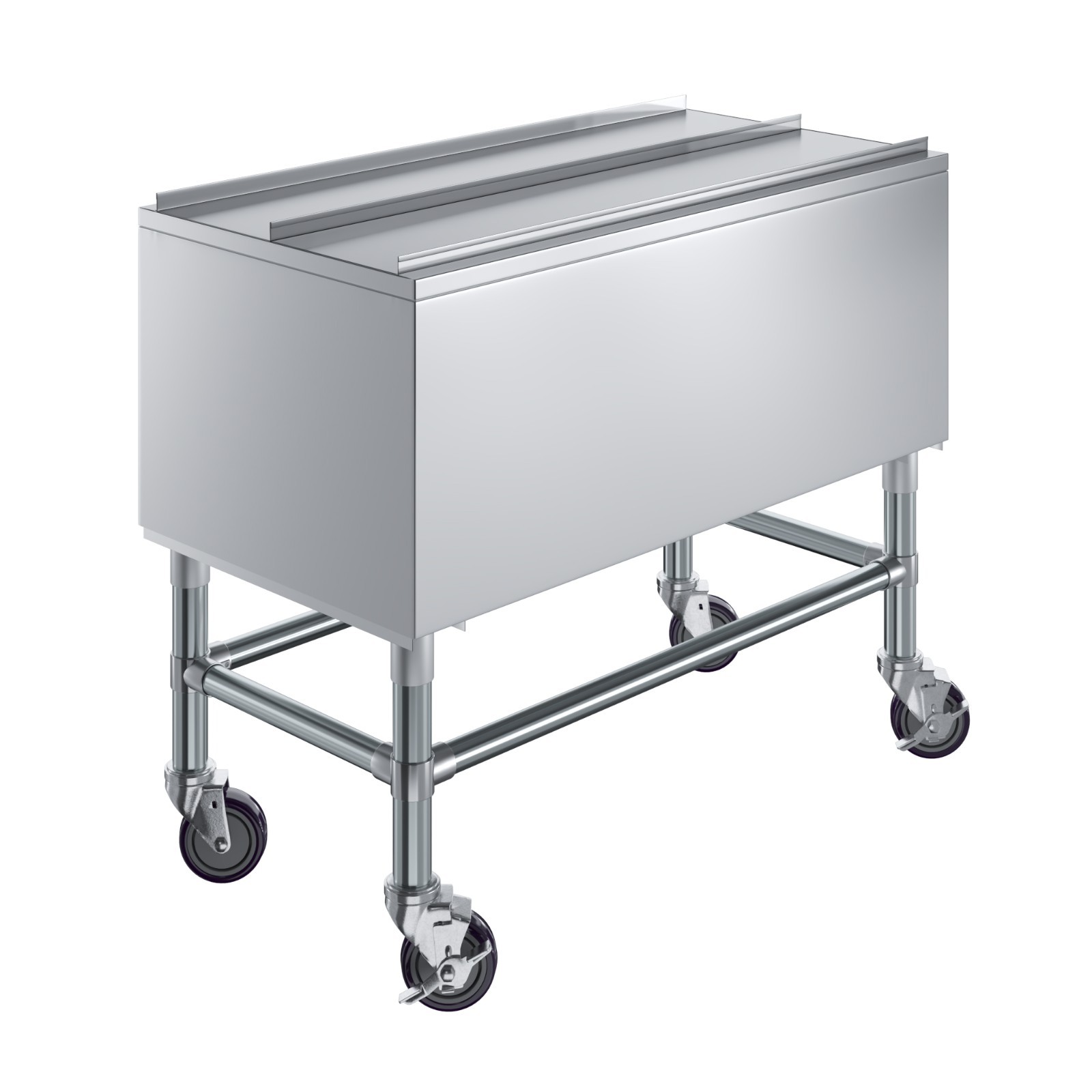 AmGood 18 in. x 36 in. Mobile Ice Bin with Sliding Lid