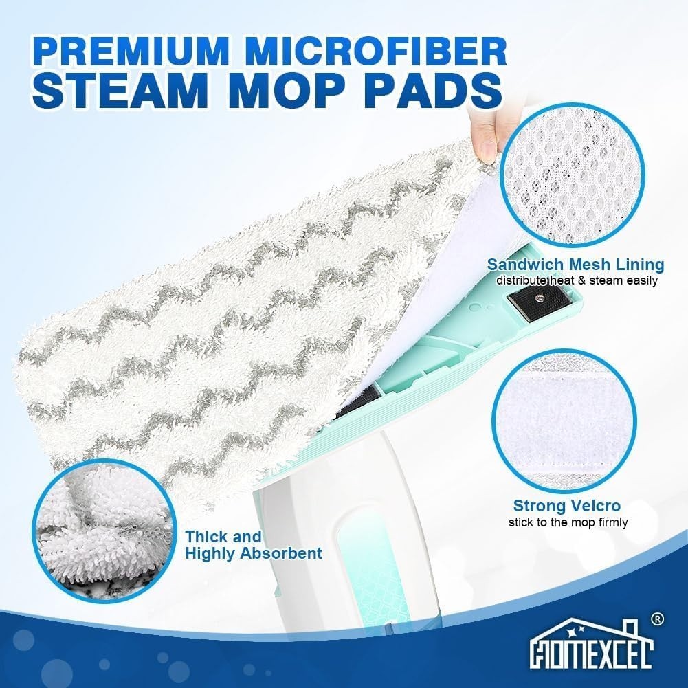 4-Pack Reusable Microfiber Steam Mop Pads for Easy Floor Cleaning – Washable