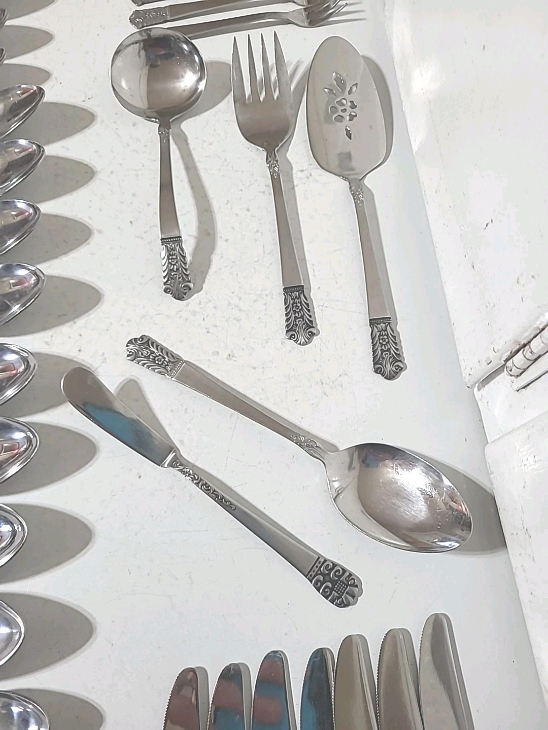 Lot of 66 pieces LIFETIME CUTLERY Stainless Flatware MCM Japan.