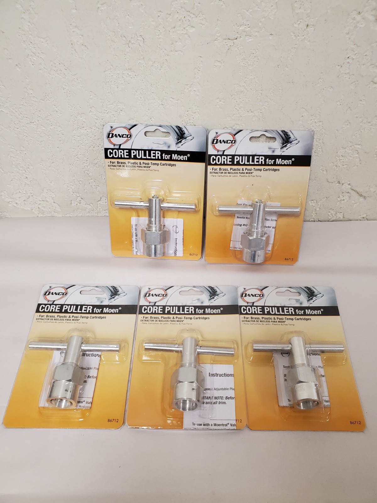 *LOT OF 5* DANCO 3.12 in. Cartridge Puller for MOEN (Model: 86712) *NEW/SEALED*