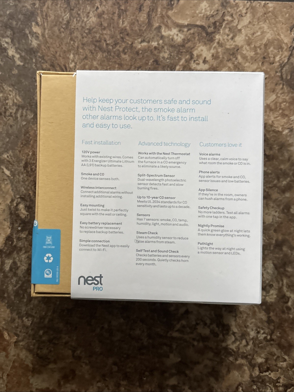 Google Nest Protect PRO Smoke & Carbon Monoxide Detector Wi-Fi Alarm Wired-2028