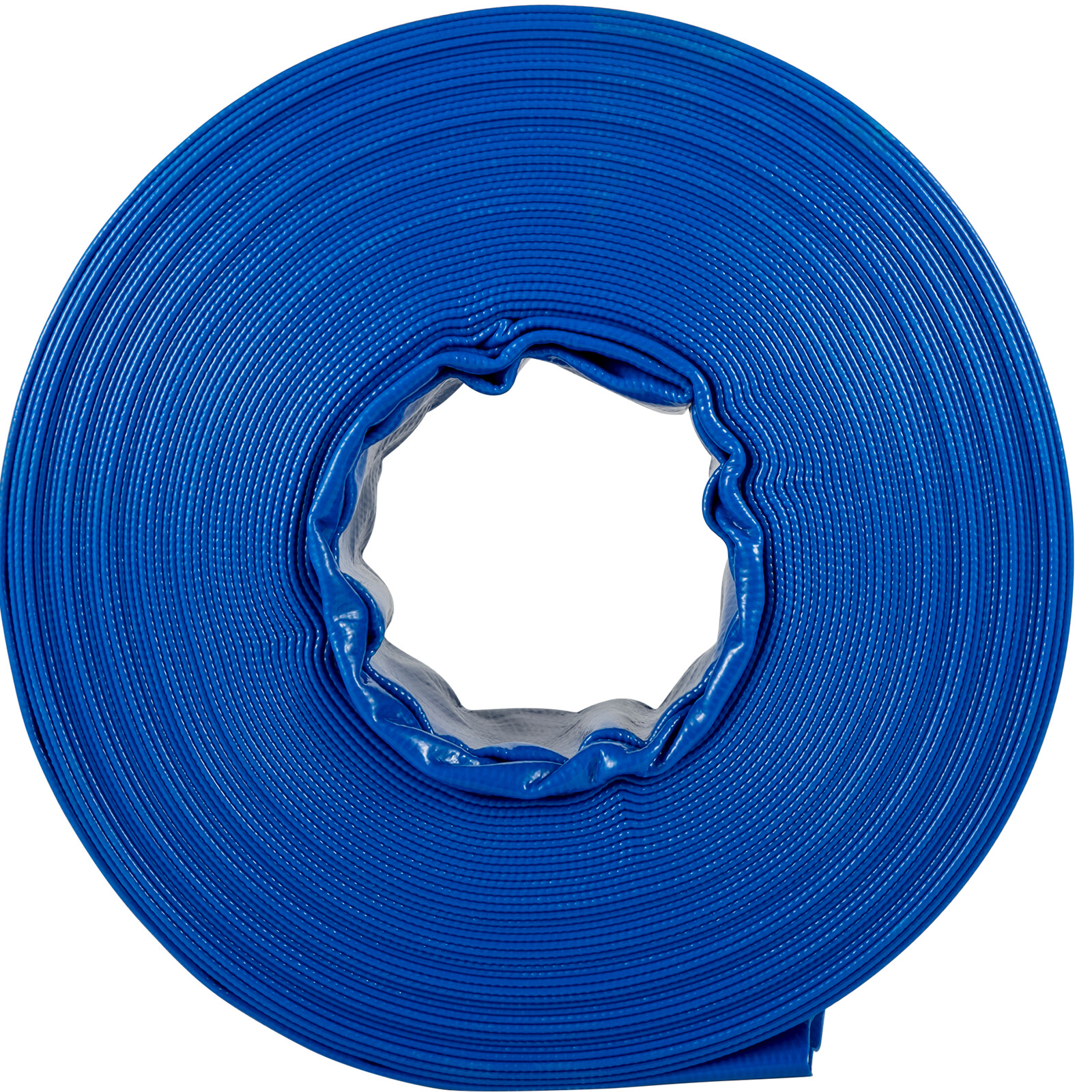 VEVOR Discharge Hose 2″x 105′ PVC Lay Flat Hose Backwash Drain Hose w/ Clamp
