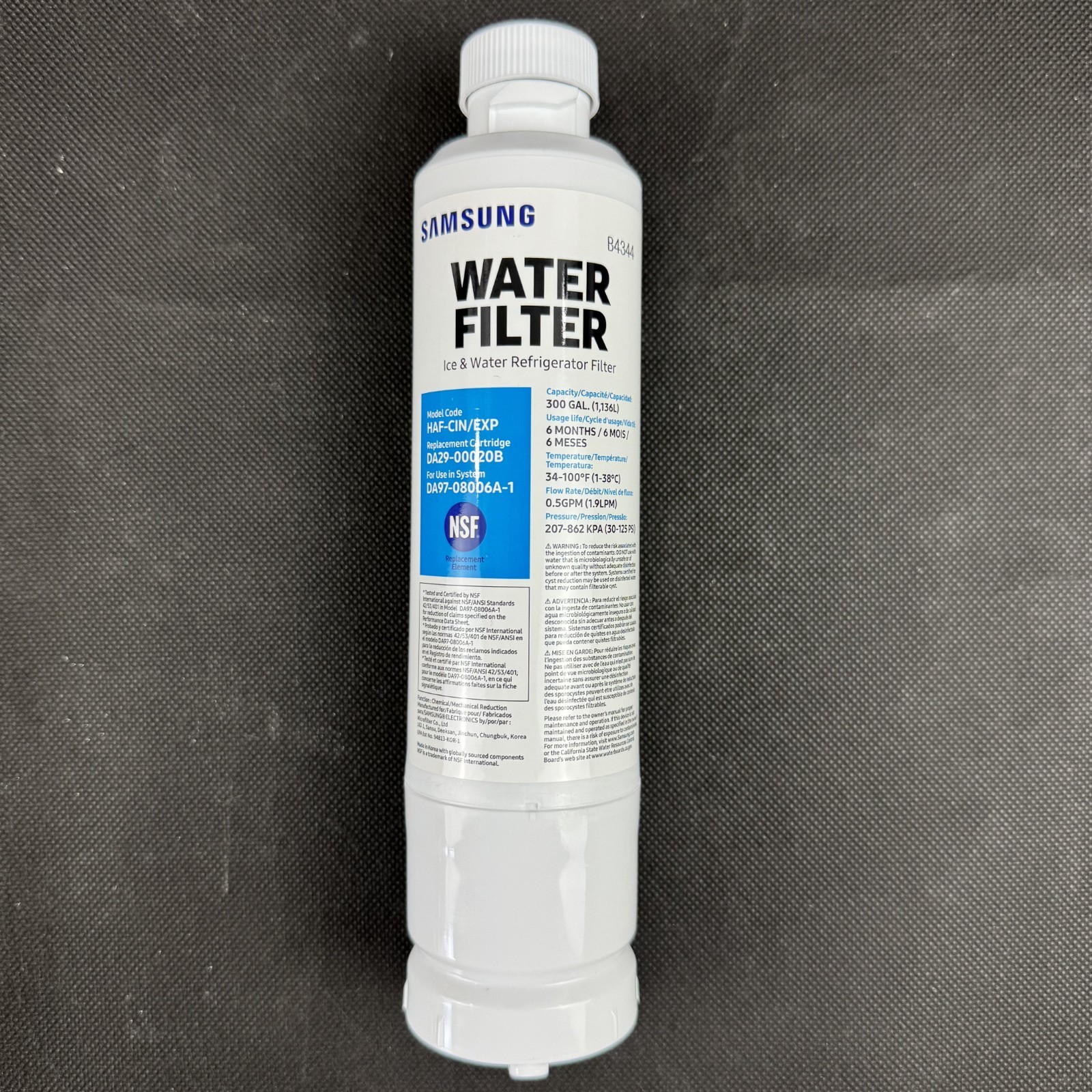 Samsung OEM DA29-00020B HAF-CIN/EXP Refrigerator Water Filter For DA97-08006A-E