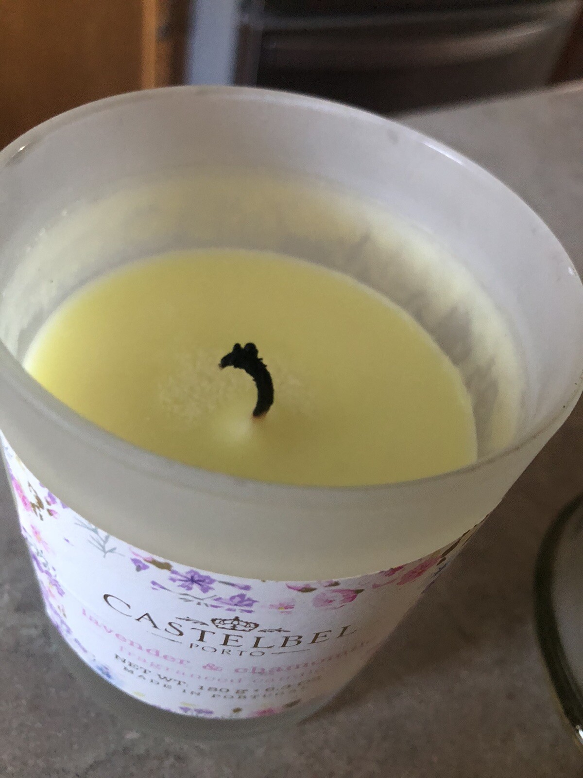 Castelbel Porto Lavender & Chamomile Candle 6.3 oz used burned a couple times