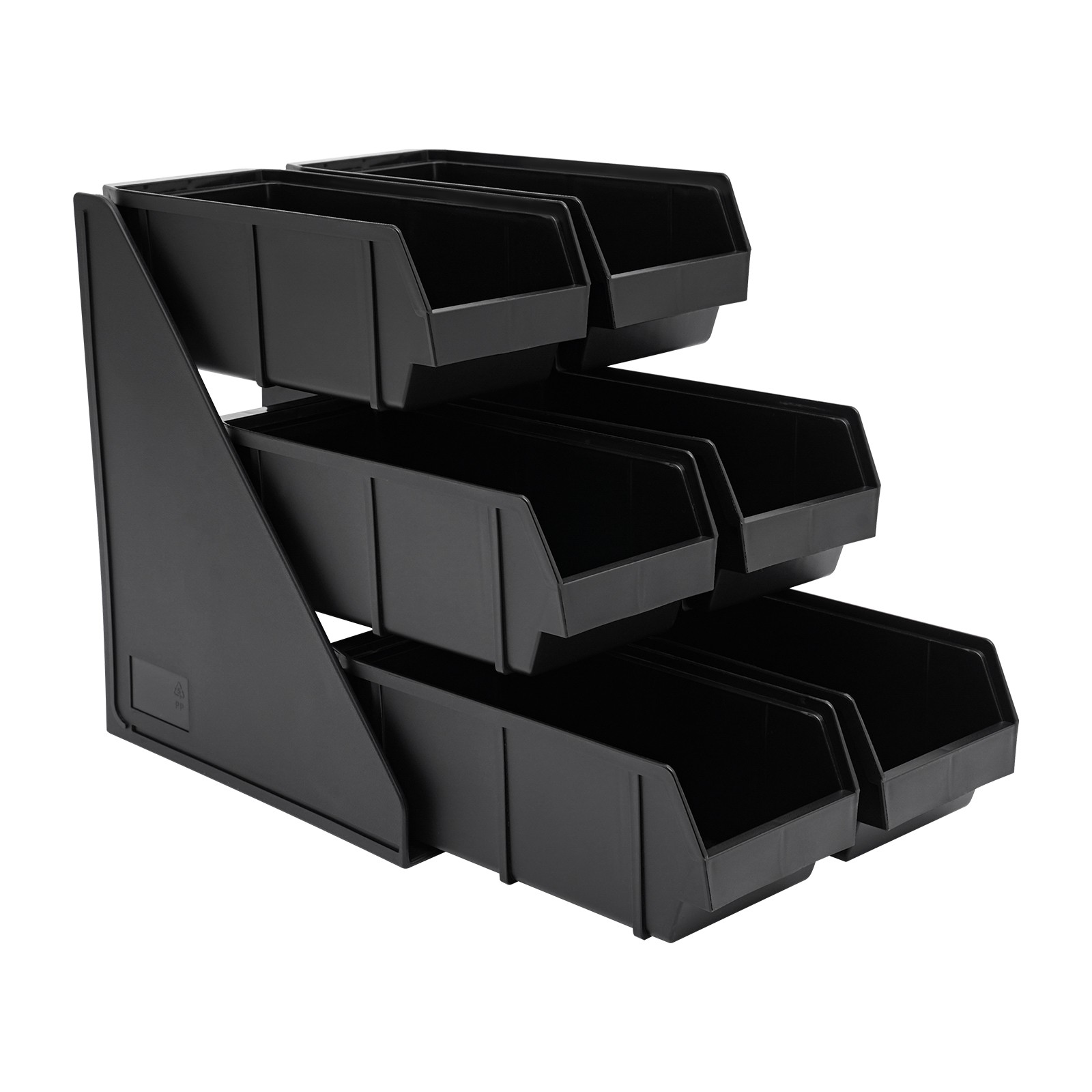 Serve Condiment Bin Plastic Containers Storage Bins Condiment Organizer Black