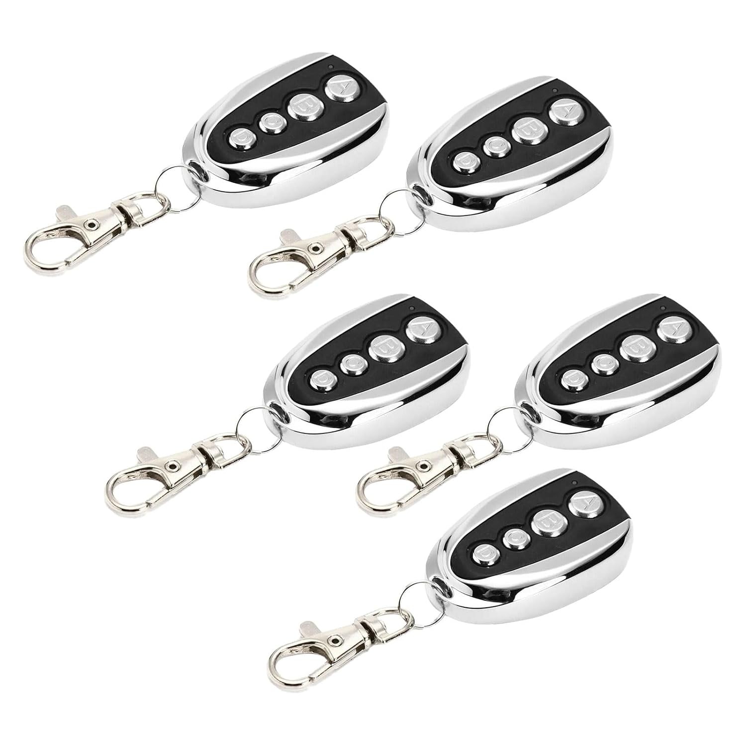 433MHZ Remote Control 5 PCS, Replacement Key Fob Gate Opener Electric Cloning Ga