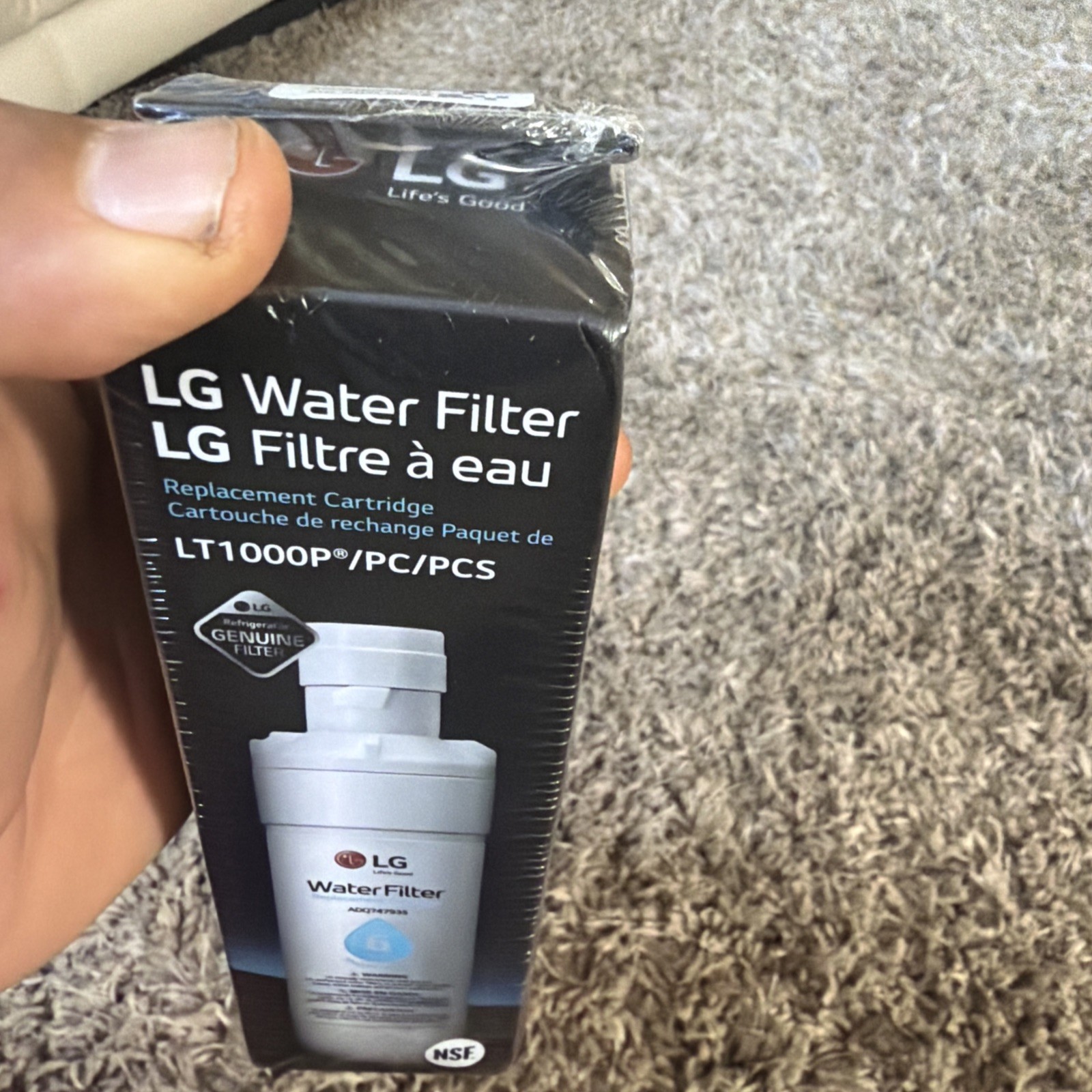 6 Months Genuine LG Water Filter Replacement Cartridge LT1000P/PC/PCS New Sealed