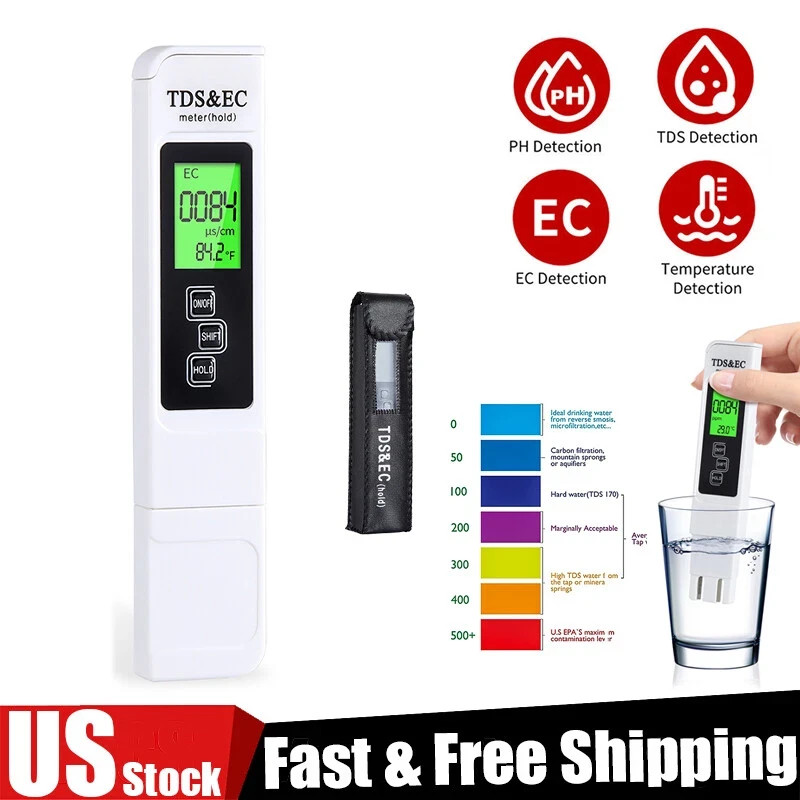 TDS Meter Digital Tester Water Quality Testing Kits for Drinking Water 0-9990ppm