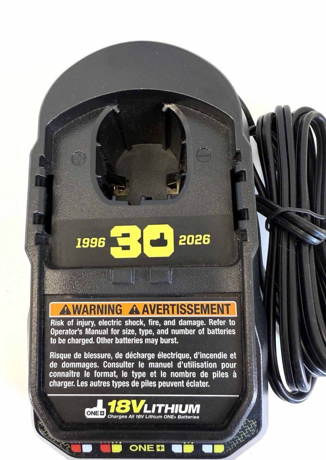 Ryobi ONE+ 18V 30th Anniversary Battery Charger Genuine OEM Model PCG002SB30