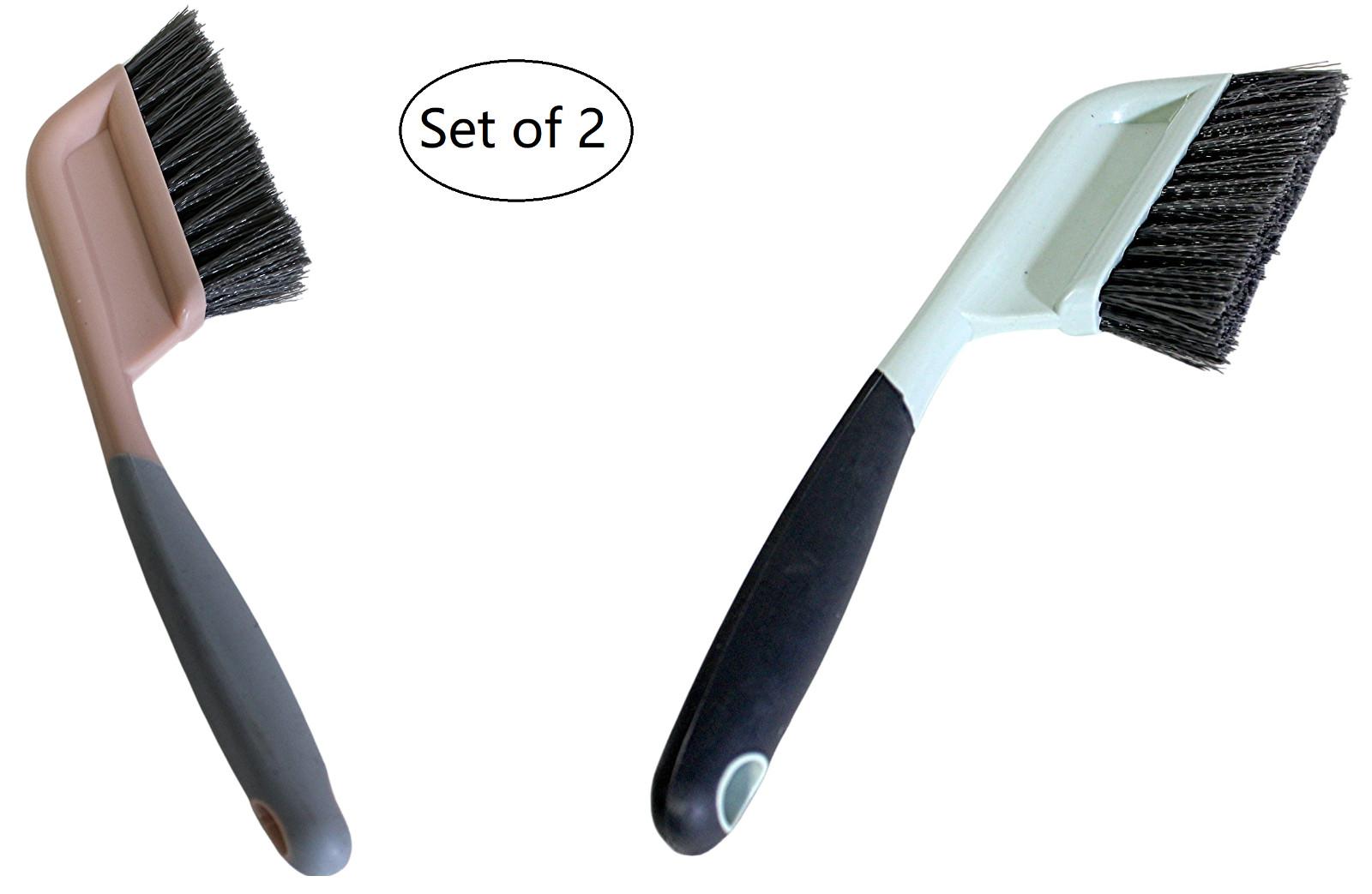 2-Pack Groove Gap Cleaning Brush – Rubber Handle, Window Tracks & Tile Grout