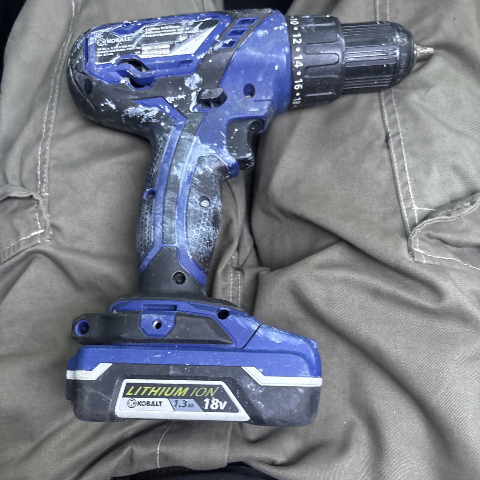 Kobalt 18V DRILL/DRIVER With 1.3 AH Battery. Tested And Working