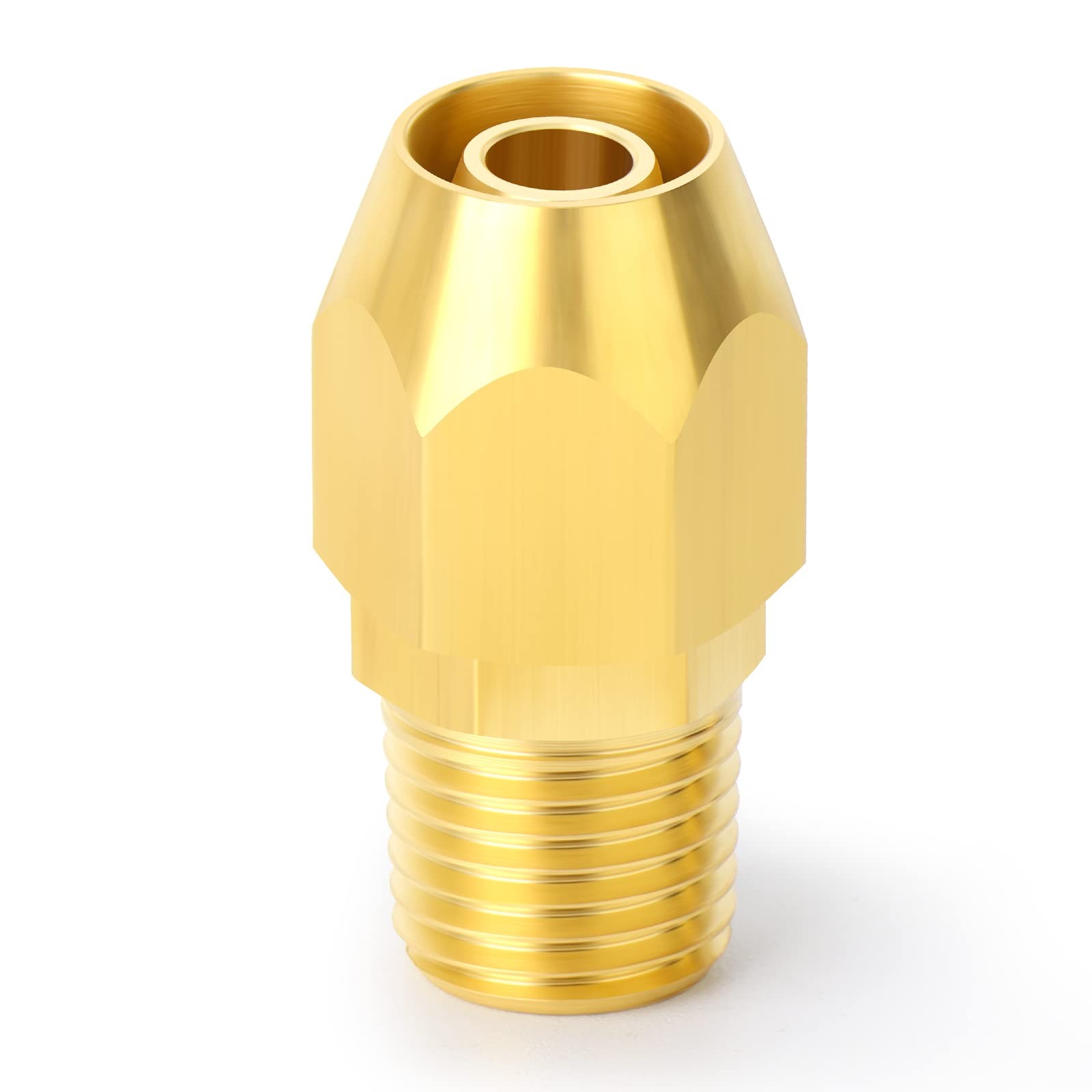 10PCS Brass Pneumatic Replacement Fitting, Reusable Hose End Repair Fitting 3/8″
