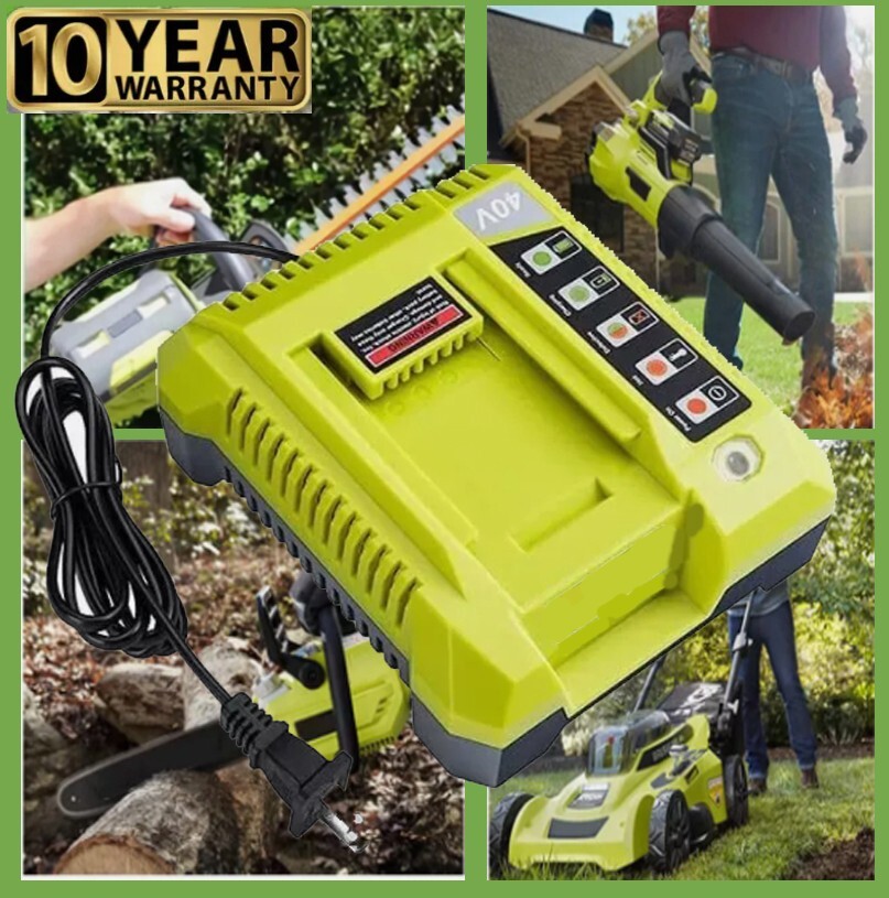 Rapid OP401 Charger For Ryobi 40V 6.0Ah Battery 40 Volt Lithium OP4050 OP40602