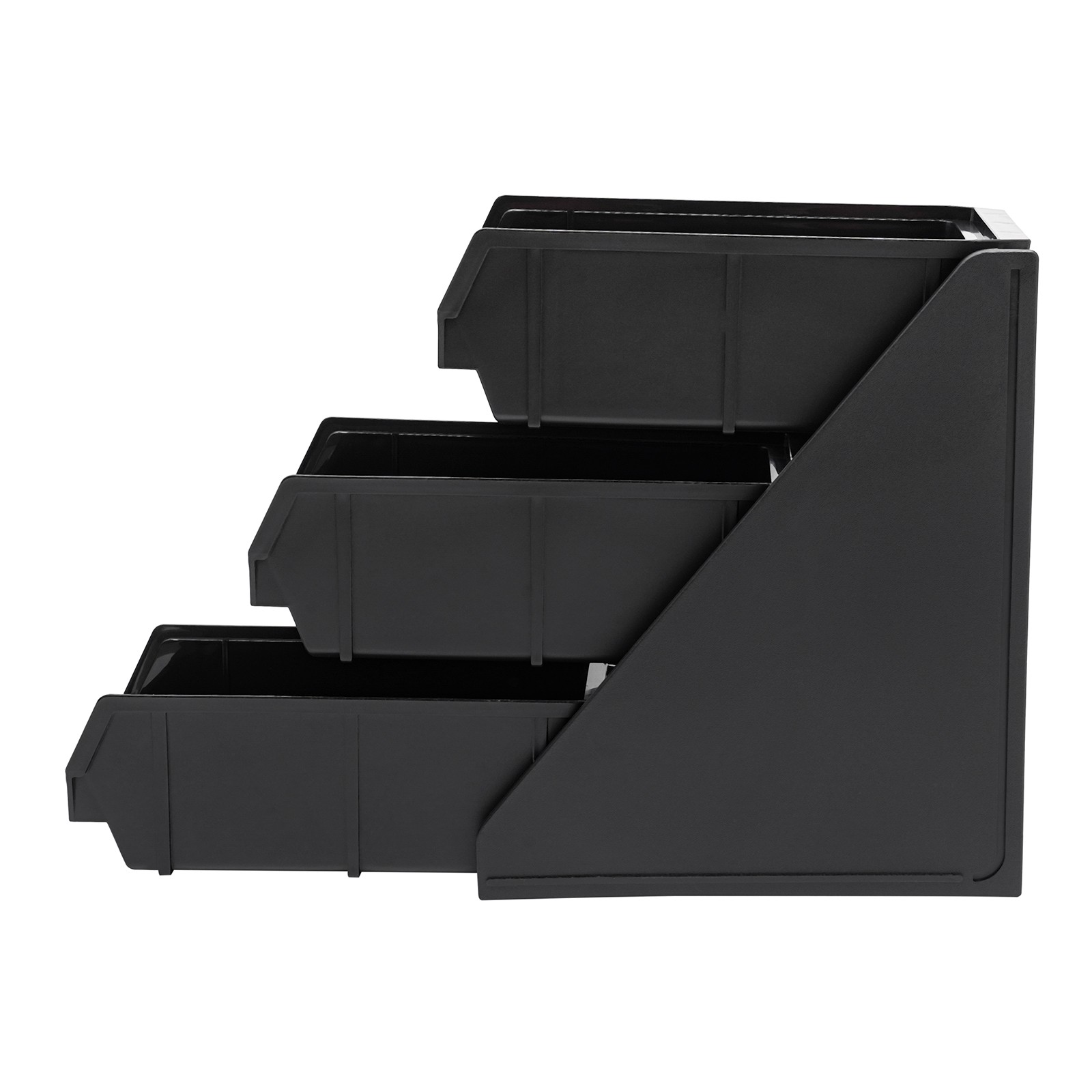 Serve Condiment Bin Plastic Containers Storage Bins Condiment Organizer Black