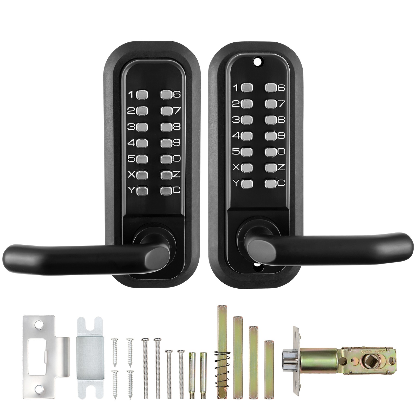 VEVOR Mechanical Keyless Entry Door Lock 14 Digit Keypad Double-sided Embedded