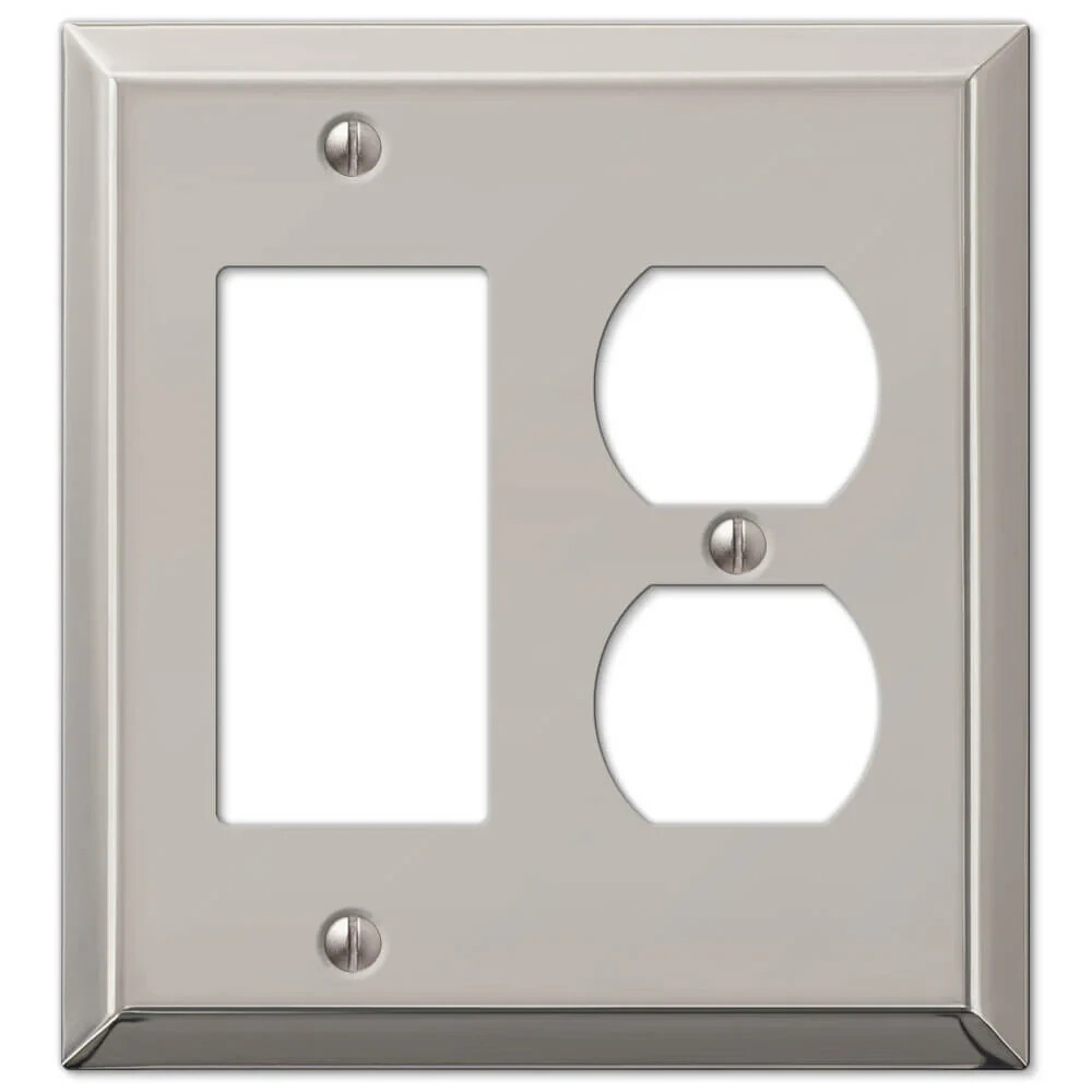Electrical Switchplate Outlet Cover Century Brushed Nickel Single Double Triple