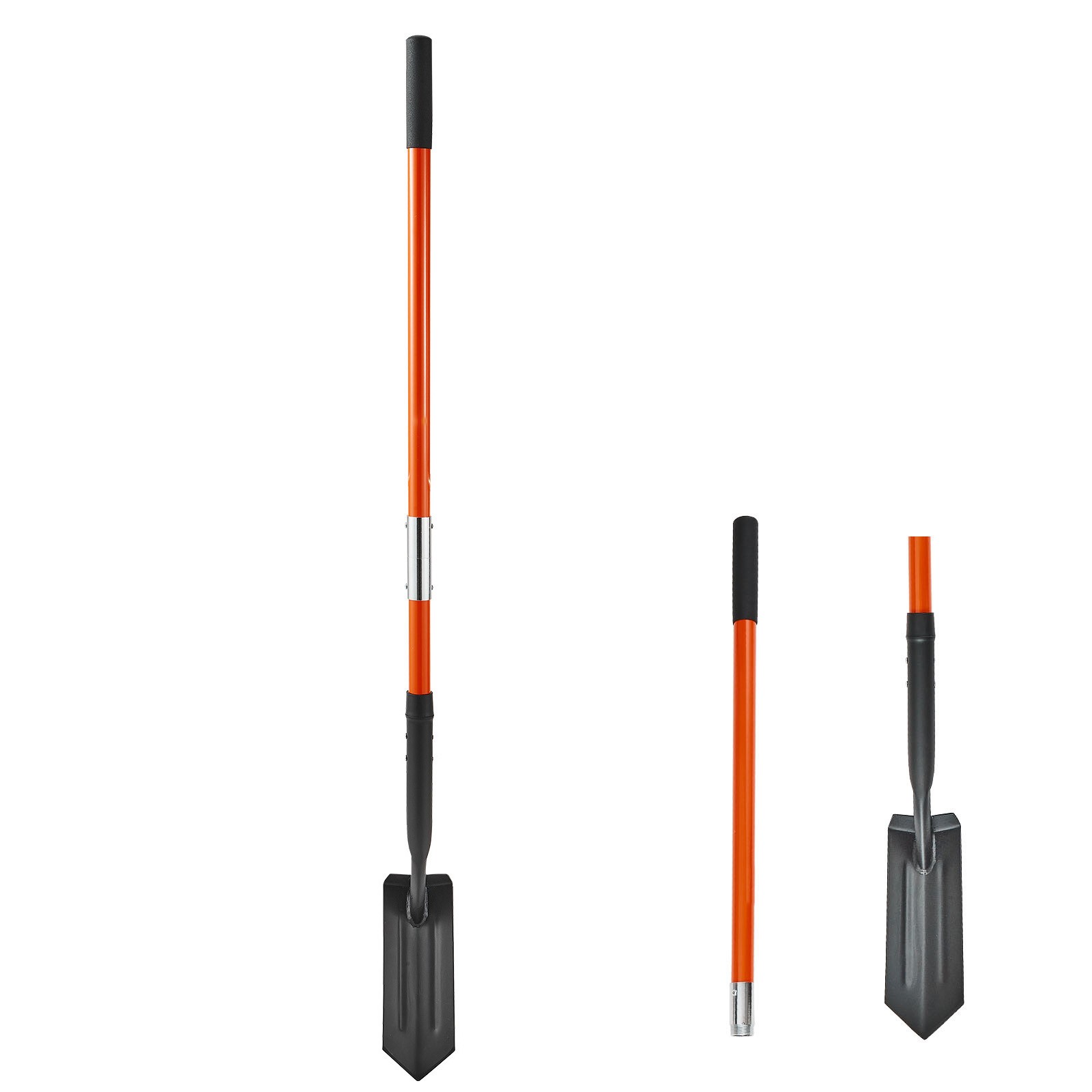 Uimoso Trenching Shovel 4 in with Fiberglass Handle for Digging, 56 in Long