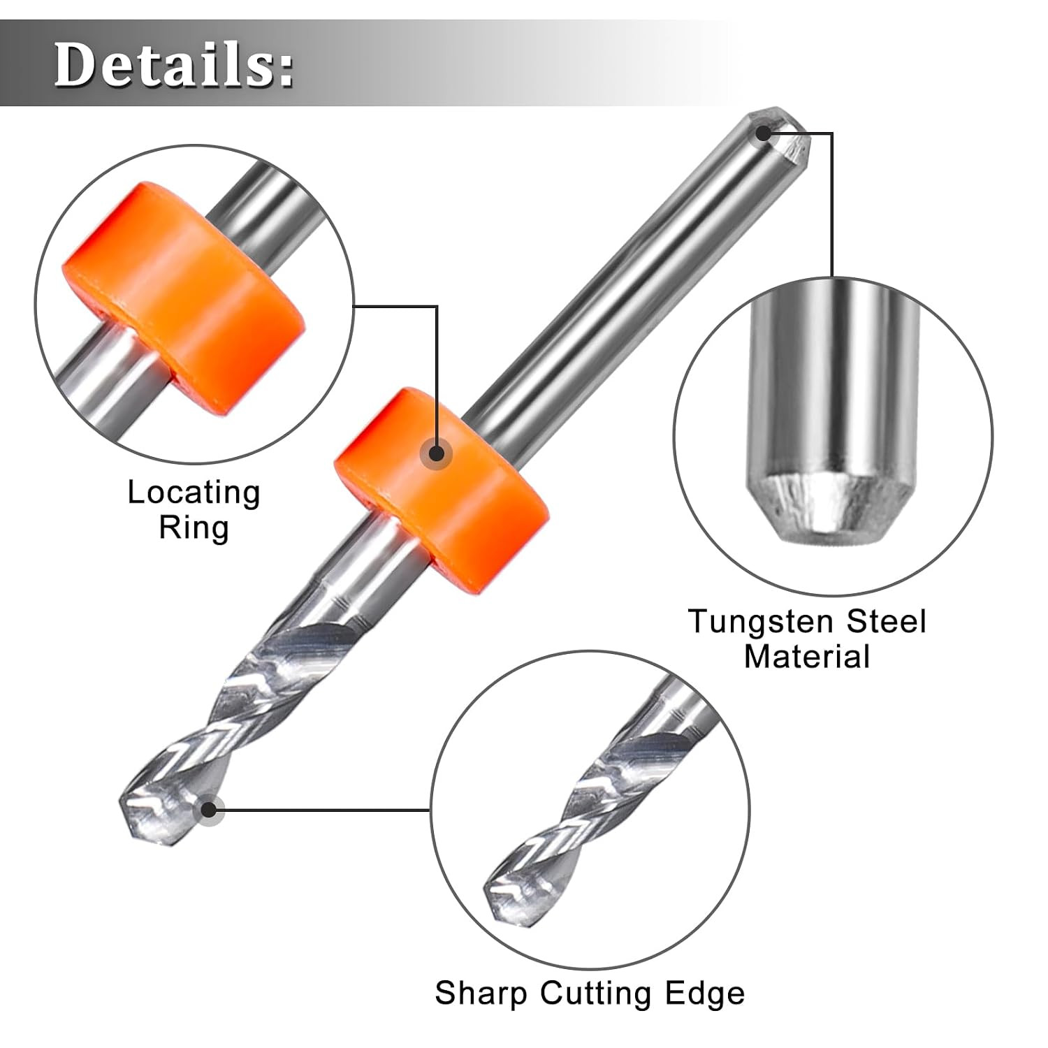 Ownmy 40PCS PCB Drill Bits from 0.1Mm-3.0Mm Micro Drill Bits Set, Spiral Flute C