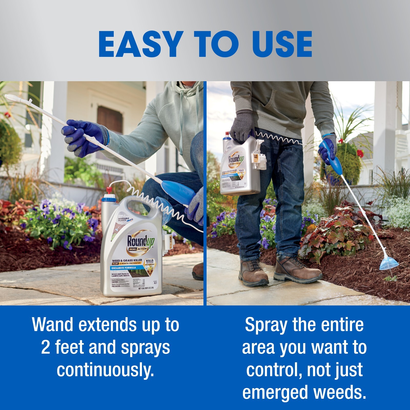 Roundup Dual Action Weed & Grass Killer Plus 4 Month Preventer, 1 gal.