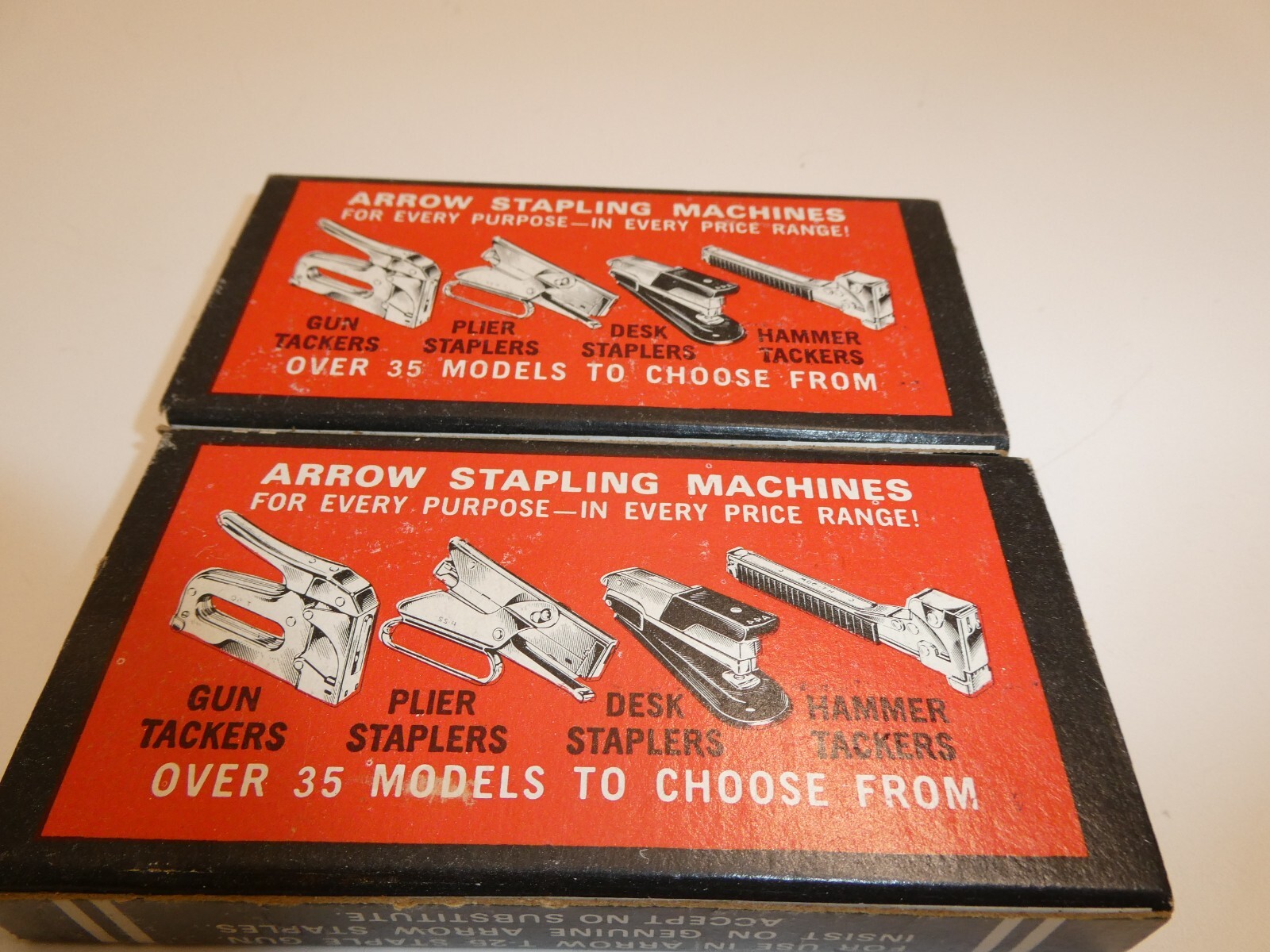 2 VTG NEW ARROW T25 STAPLES 7/16″ 14mm 2000 Staples Round Crown #259 Made in USA