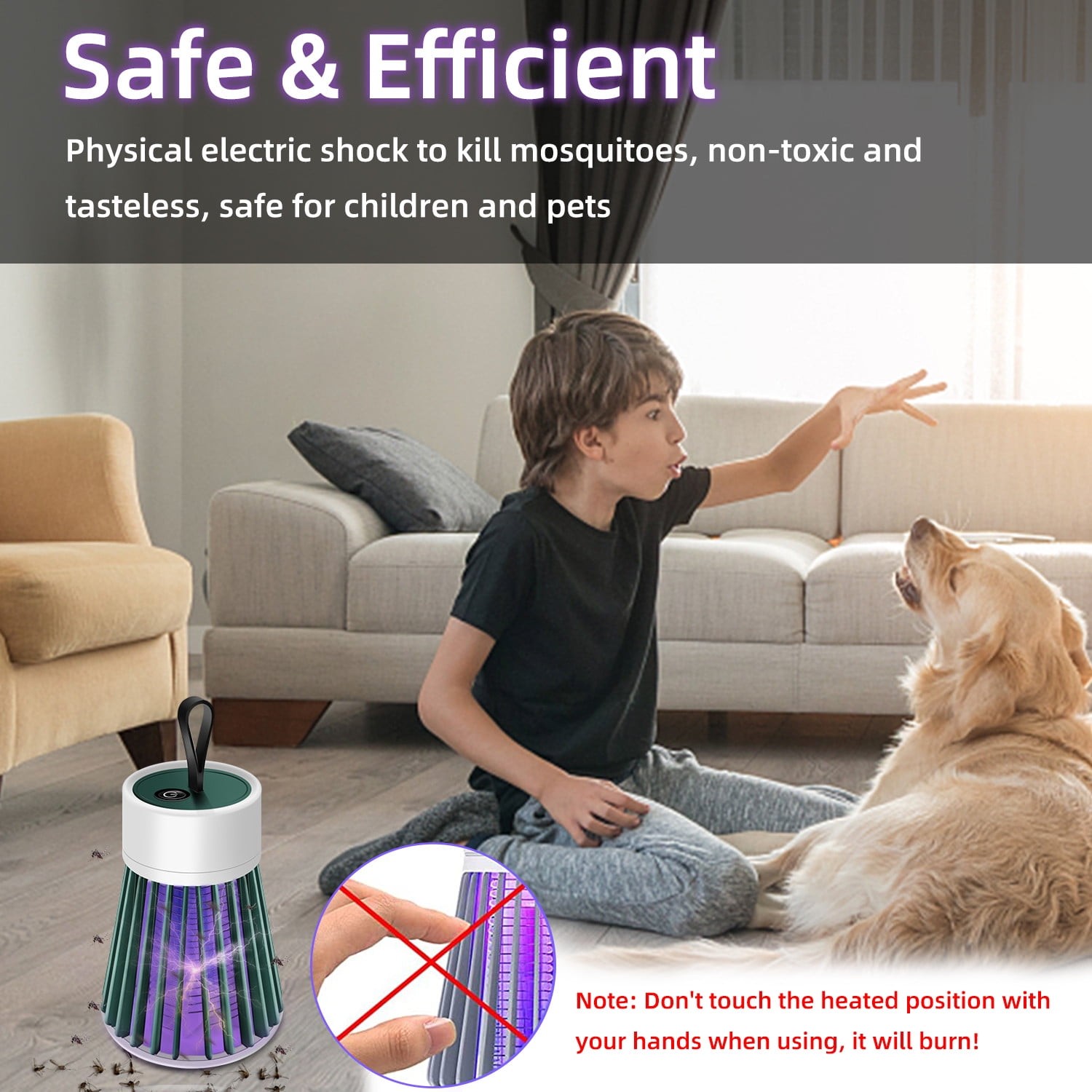 Bug Zapper Indoor Outdoor Electric Insert Killer Fly Mosquito Trap Light, White