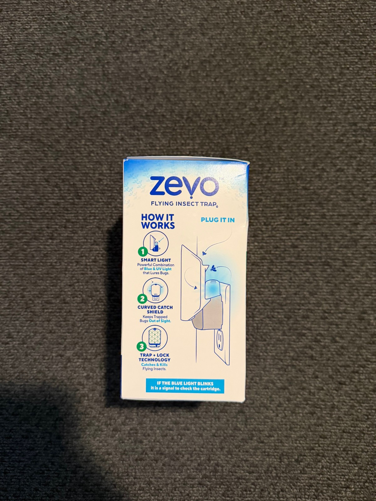 Zevo Compact Flying Insect Trap – 1 Plug In Device & 1 Cartridge