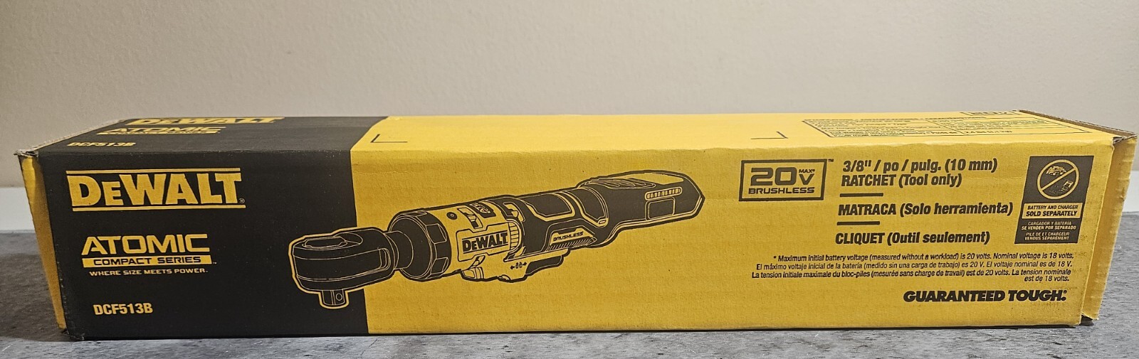 DEWALT ATOMIC COMPACT SERIES 20V MAX Brushless 3/8” Ratchet DCF513B (Tool Only)