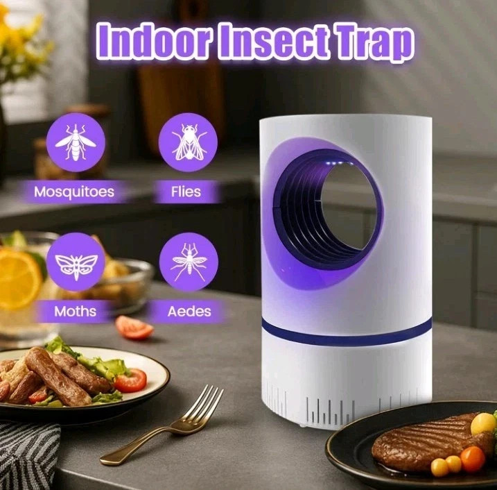 2 Pack Electric Mosquito Killer Lamp USB LED Bug Zapper Fly Trap Indoor