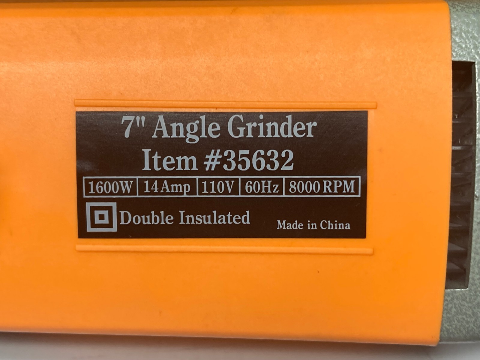 CHICAGO ELECTRIC 35632 120 VOLT 7″ 8000 RPM CORDED ELECTRIC ANGLE GRINDER
