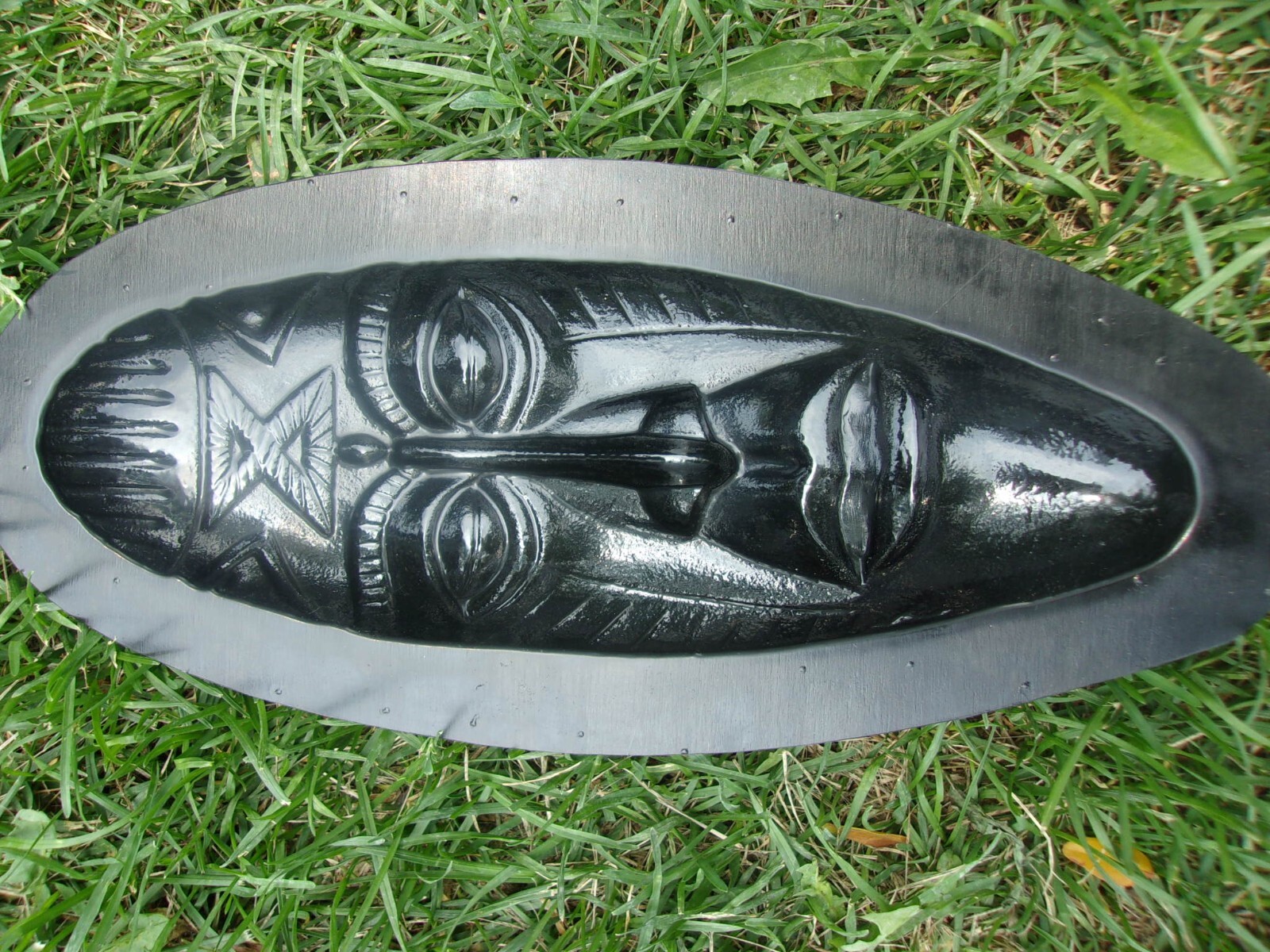 Tiki face mold abs plastic garden casting tropical mould 11″ x 4″ x 3/4″