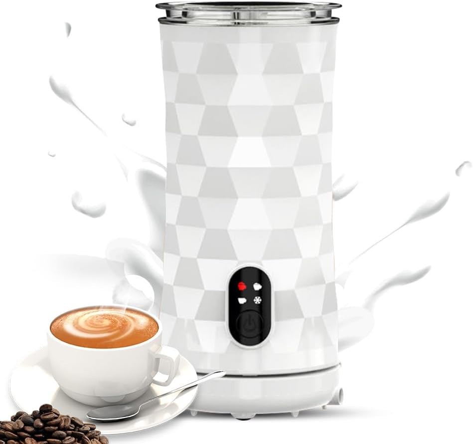 Electric Milk Frother, 4-in-1 Milk Steamer and Frother and Milk Warmer for Latte