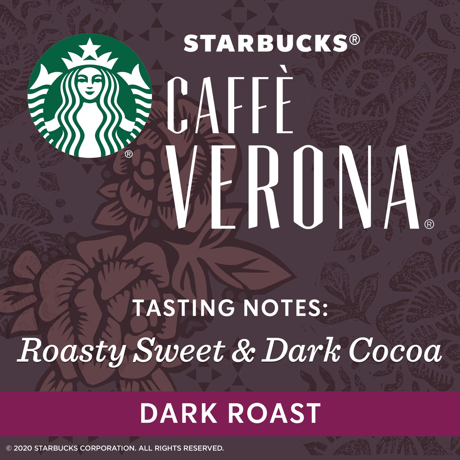 6 Pk Starbucks Caffe Verona Dark Roast Whole Bean Coffee 12 oz SEE DESCRIPTION