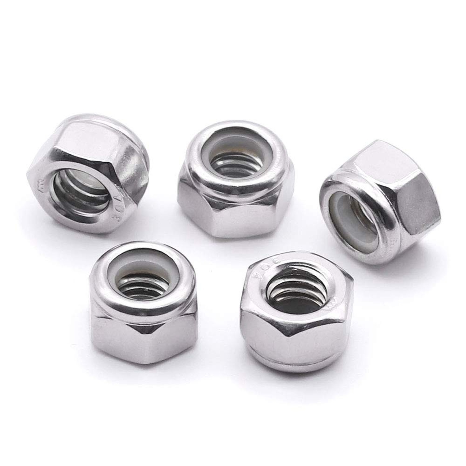 3/8″-16 Nylon Insert Hex Lock Nuts, Allen Hex Drive, 304 Stainless Steel 18-8…