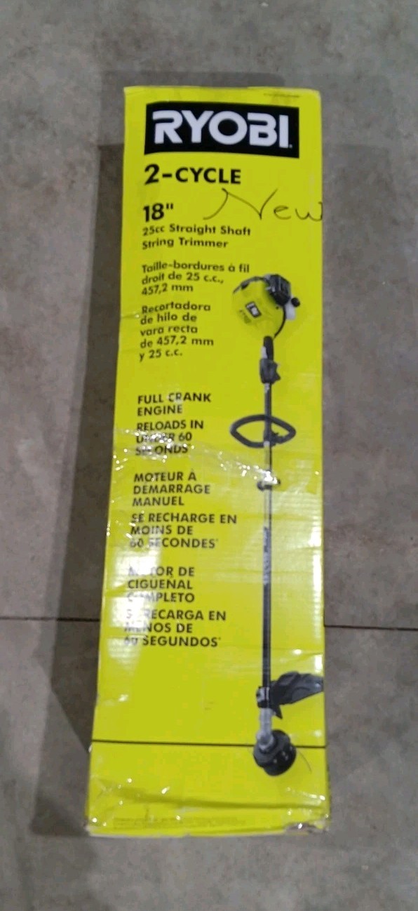 Ryobi 2-Cycle Gas String Trimmer 25cc Full Crank Weed Eater Straight Shaft – NEW