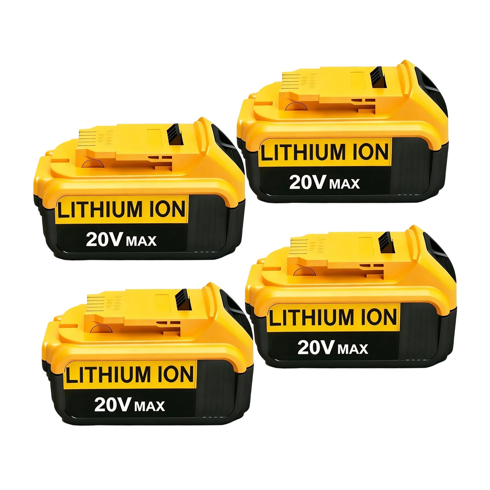 4PC 20V 8.0Ah Lithium-Ion Battery for DeWalt 20 Volt Max XR DCB206 DCB205 DCB200