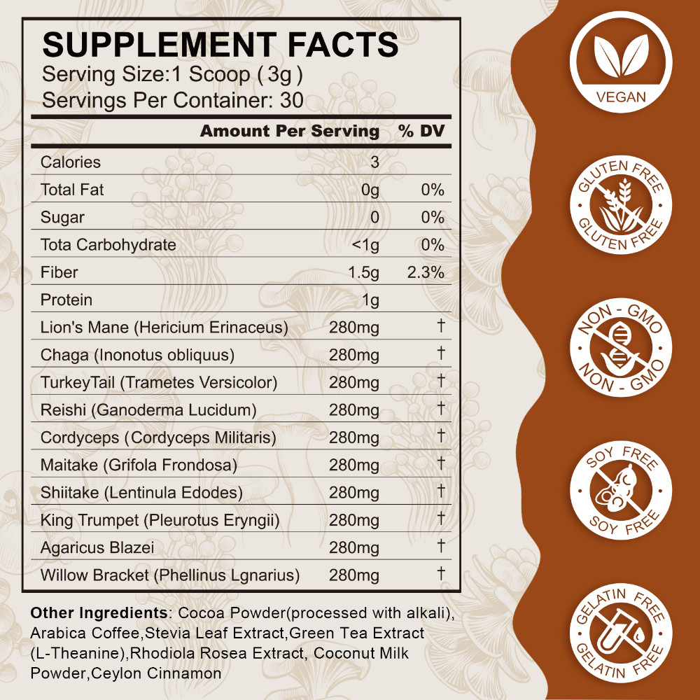 Organic Mushroom Coffee 100% Authentic FREE SHIPPING / Better Than Ryze /No Odor