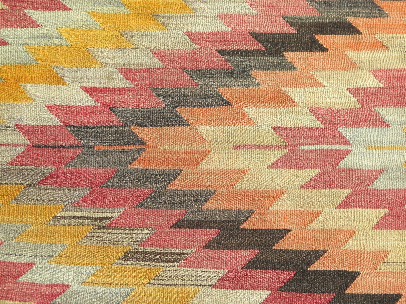 Turkish Classic Kilim, Handmade Carpet, Large Floor Esme Rug, Area Rugs 68″x94″