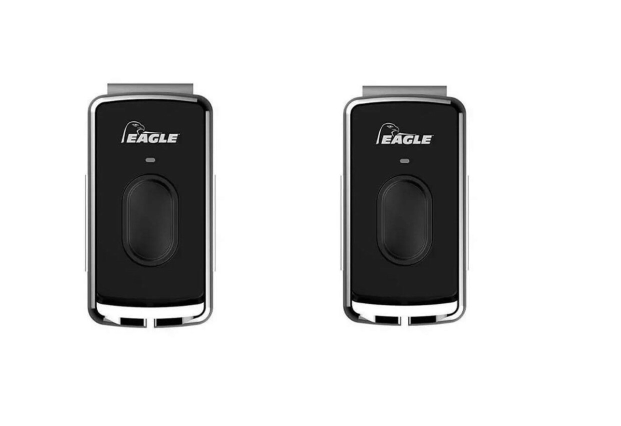 X2 Eagle EG642 Chrome Series 1-Button Remote Control Gate Transmitter Visor Clip