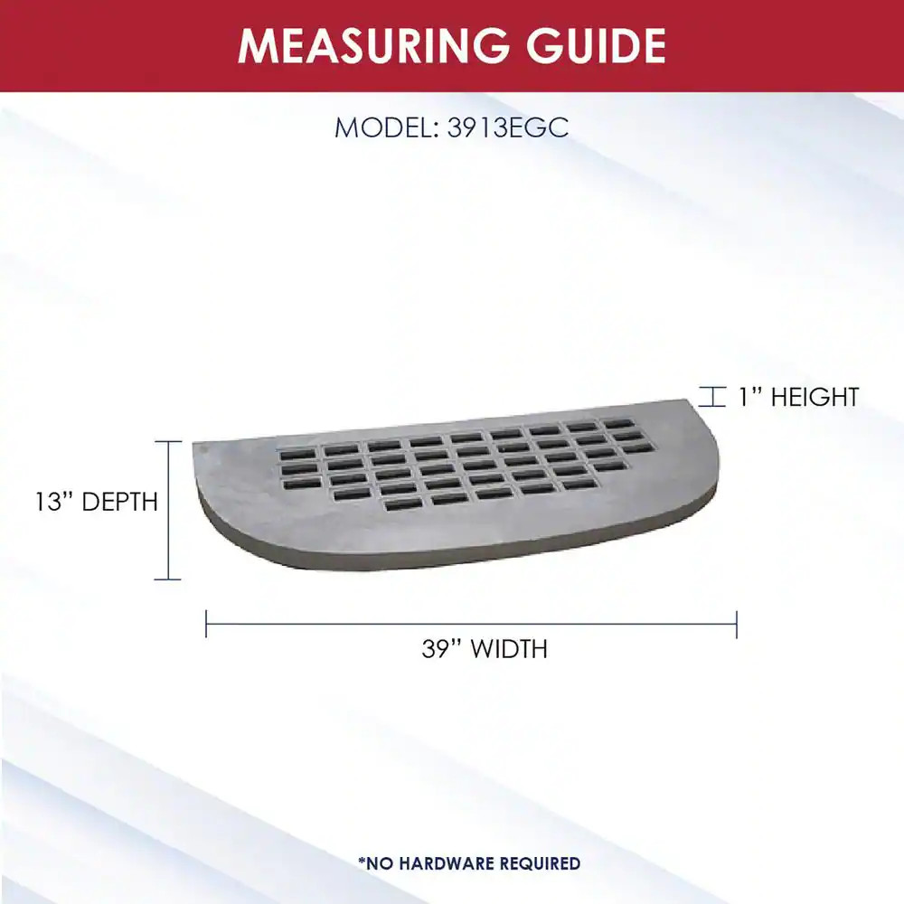 39 In. W X 13 In. D X 1 In. H Heavy-Duty Straight Flat Grate Window Well Cover