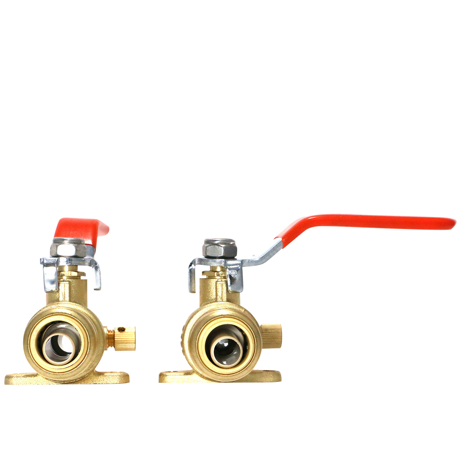 1) 1/2″ SHARKBITE STYLE PUSH FIT BALL VALVE W. DRAIN & DROP EAR (LEAD FREE BRASS