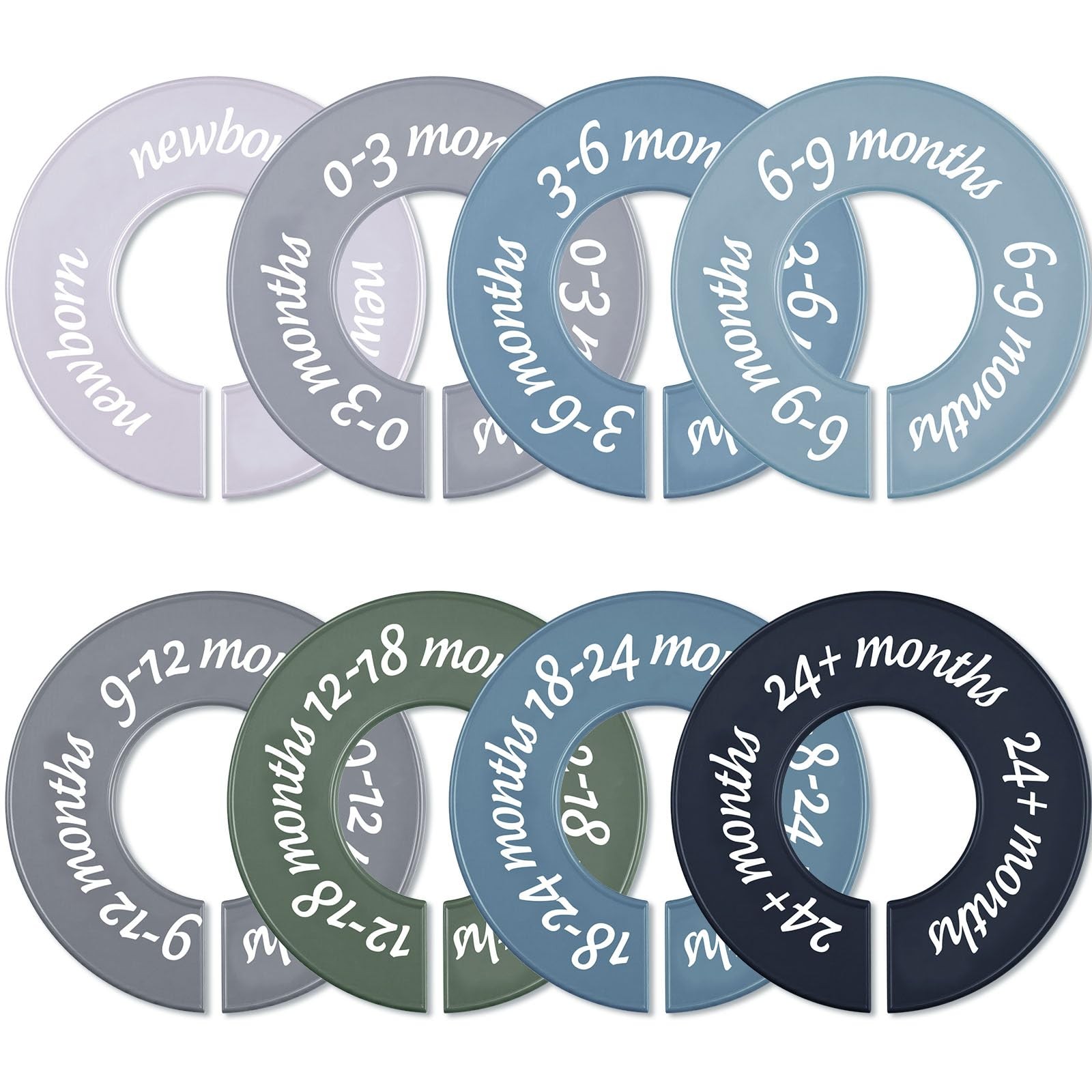 8 Pcs Baby Closet Dividers, Gifts for Moms, Unisex Baby Clothes Organizers, C…