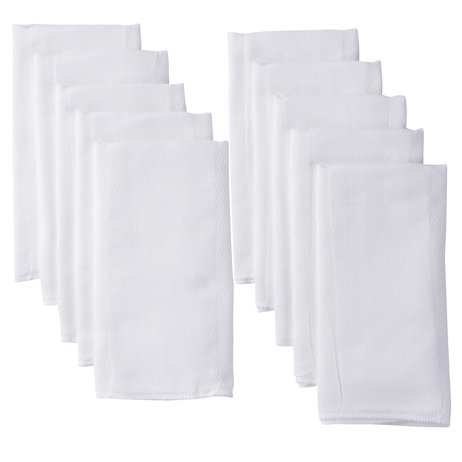 Gerber Unisex Baby Boys Girls Birdseye Prefold Cloth Diapers Multipack White 3-P