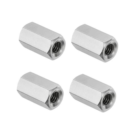 Mx0.7 Pitch 30Stainless Steel Hex Coupling Nuts Pcs 12mm / M4-0.7 x 12mm 4