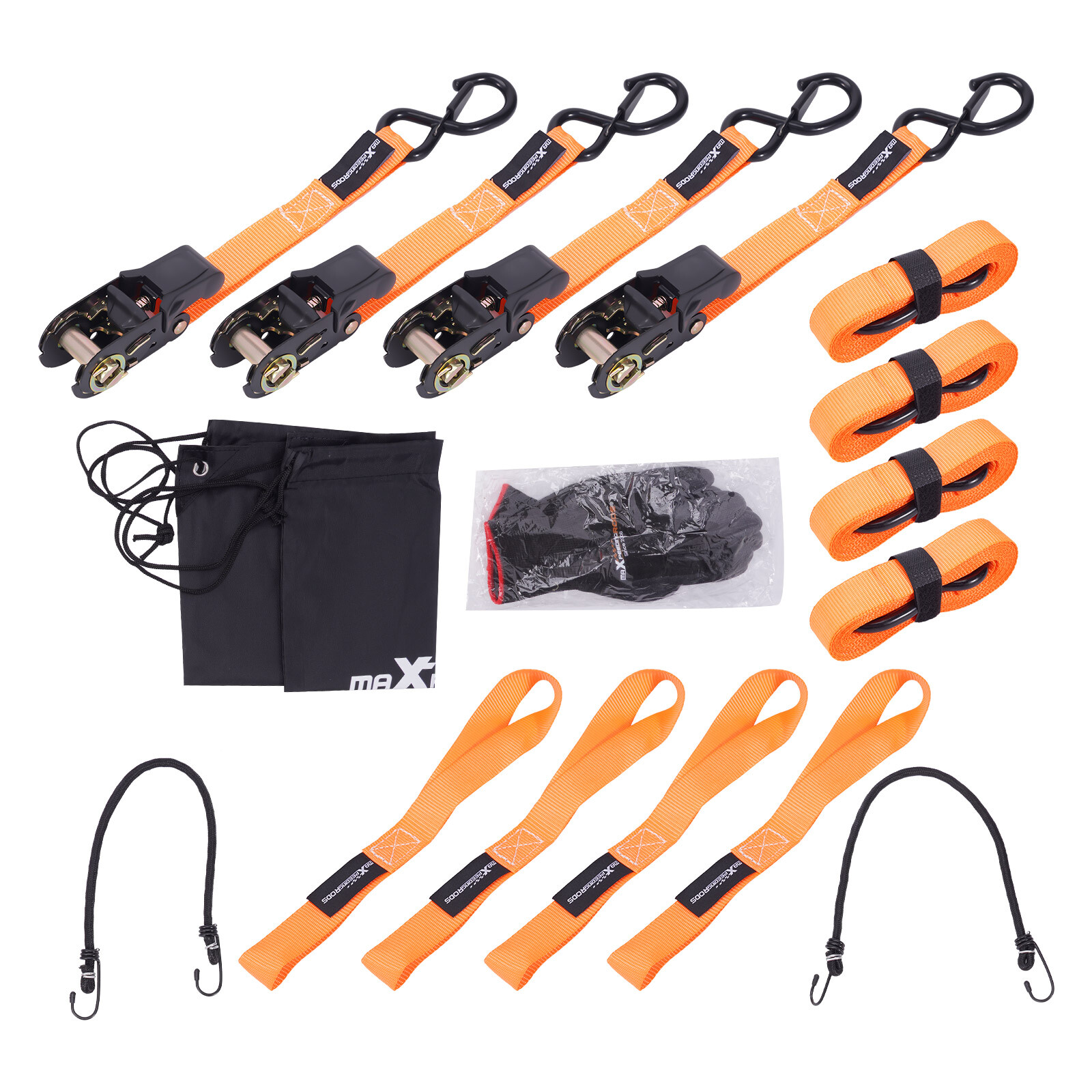 Ratchet Straps Tie Down 2200 lb 1 in * 15ft for Transport for ATV Motorcycle