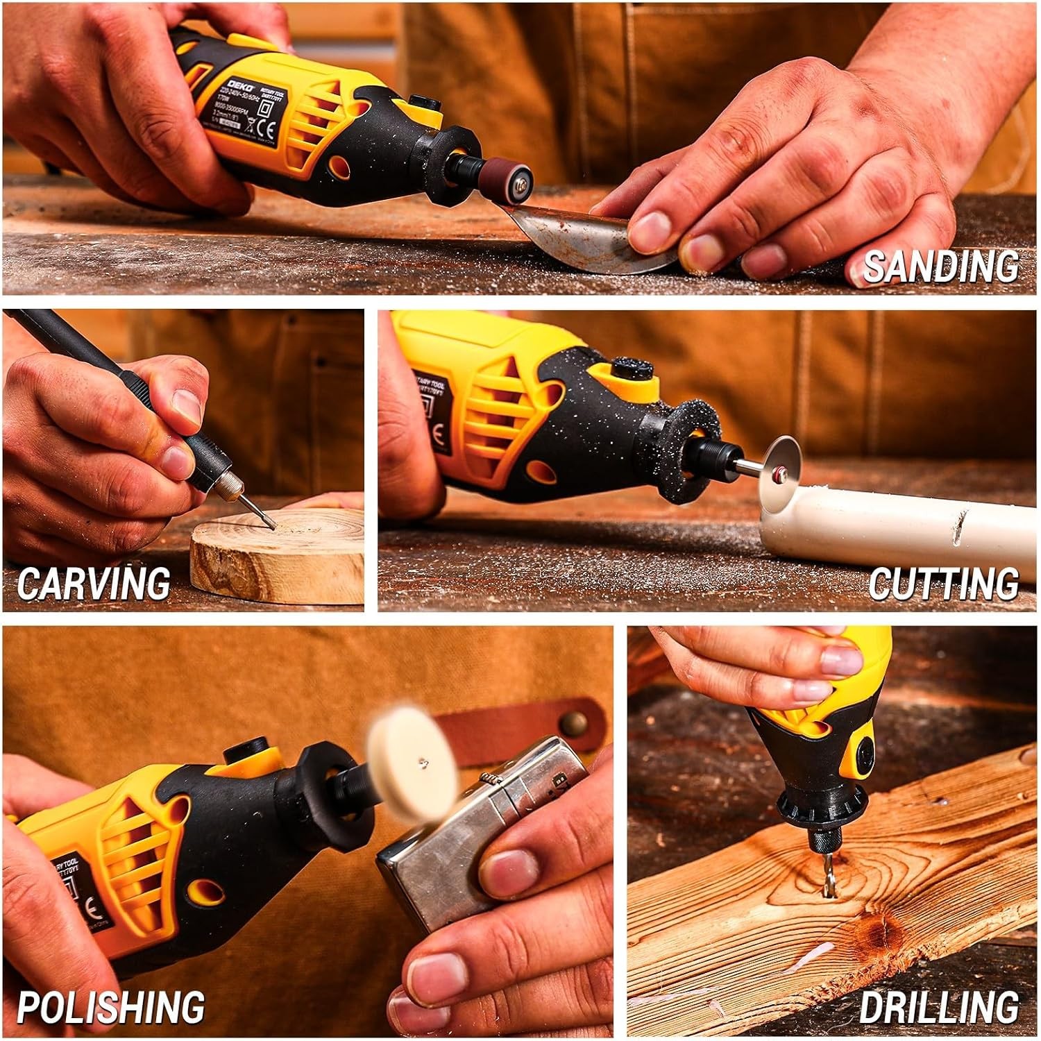 Rotary Tool Kit Power Hand Rotary Tools Mini for Wood/Metal, Electric Grinder