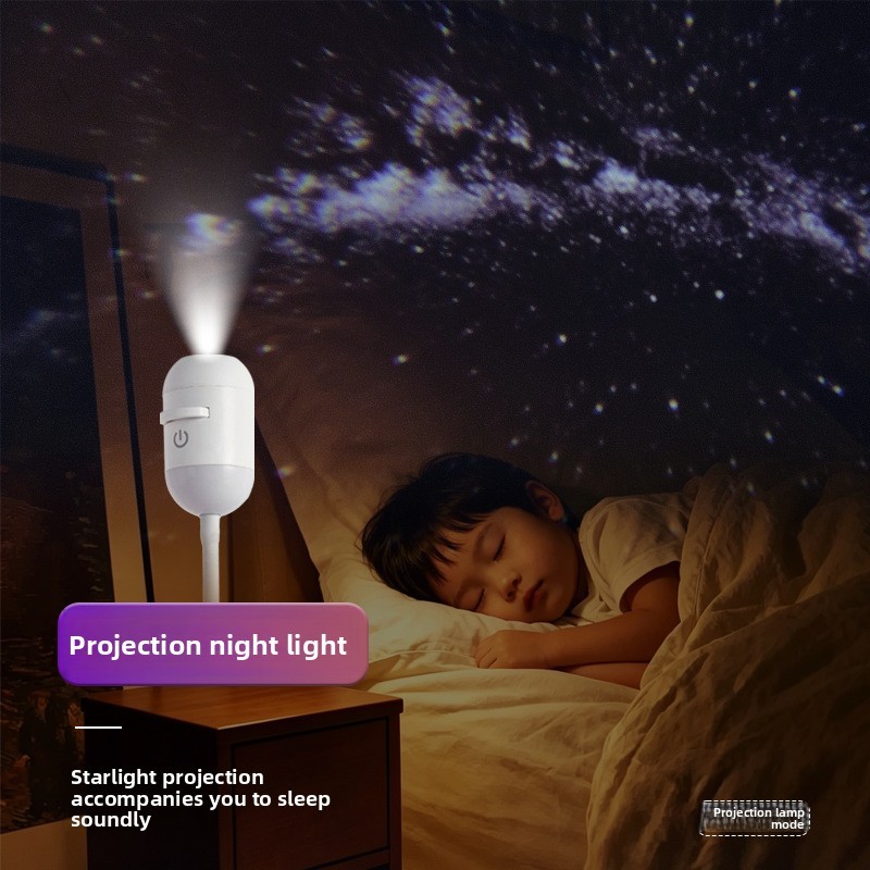 Starry Sky Galaxy Projector Night Light Wall-Mounted USB Adjustable Brightness