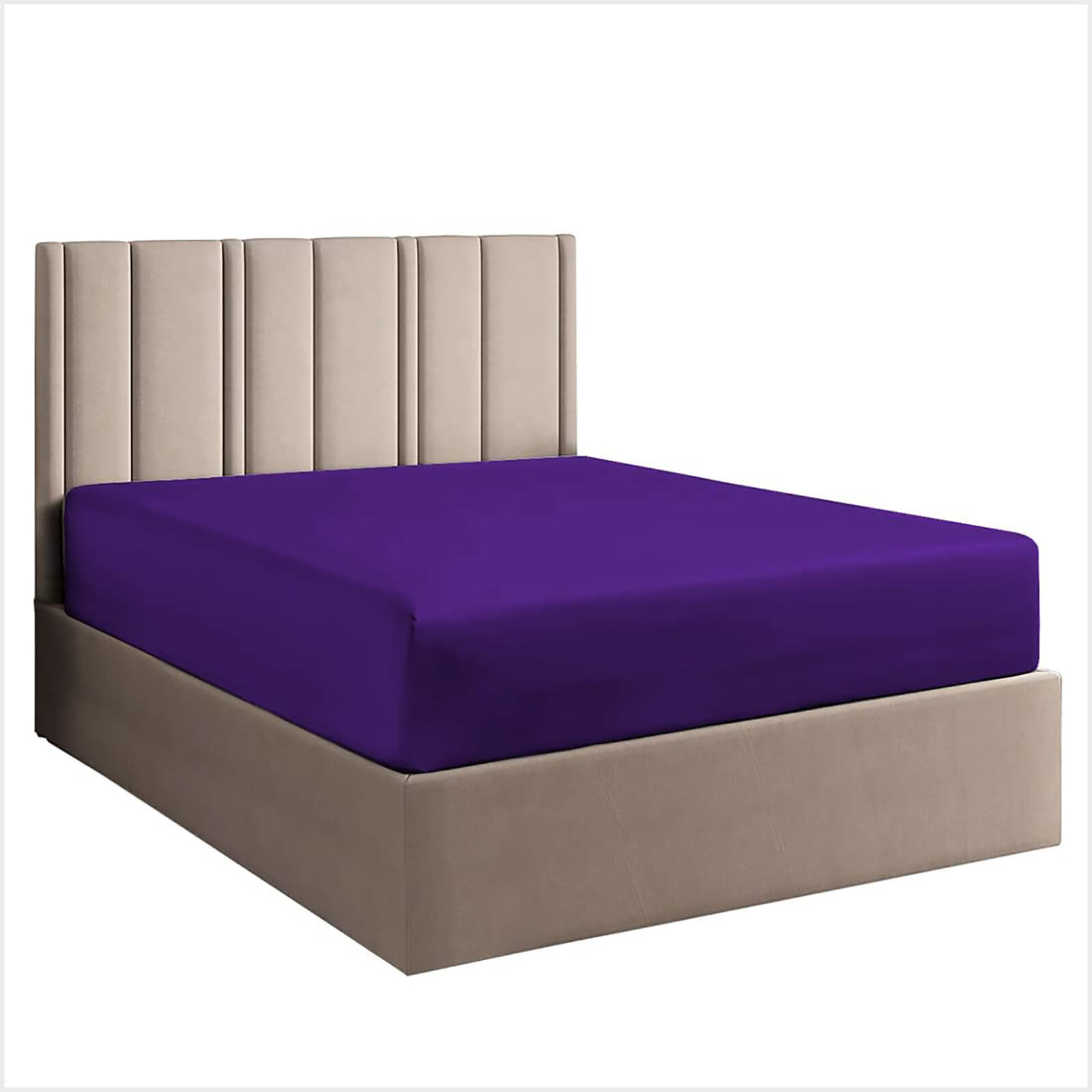 Ultra Deep Pocket 1 PC Fitted Sheet 800 TC Egyptian Cotton Purple Solid