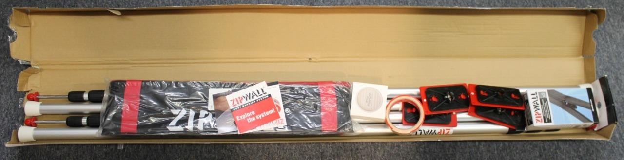 Zipwall SLP4 12′ Adjustable 4-Pole System & Carry Bag for Dust Control Open Box